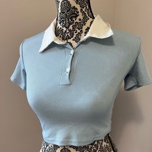 baby blue crop top